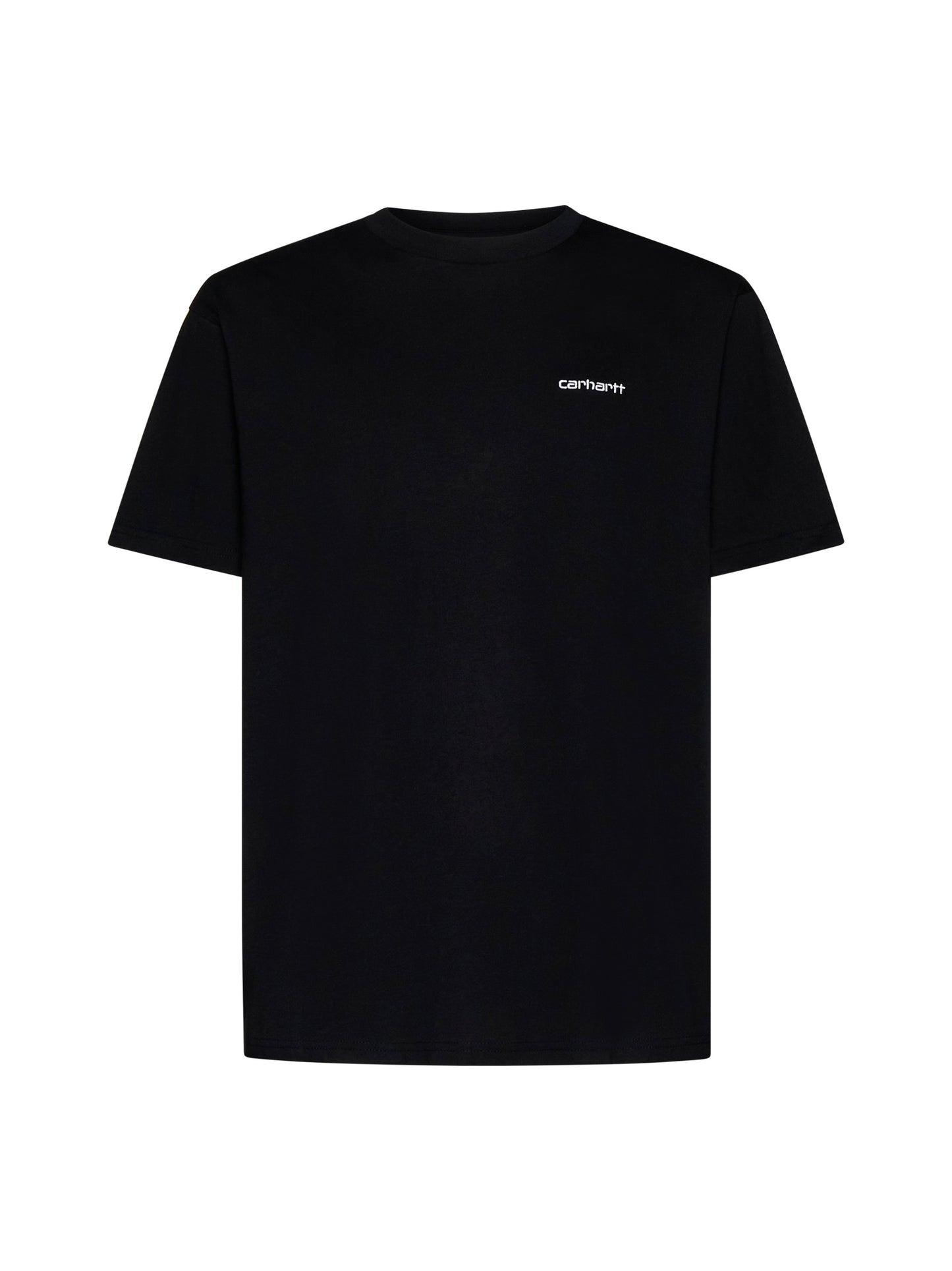 Black S/S Script Embroidery T-shirt