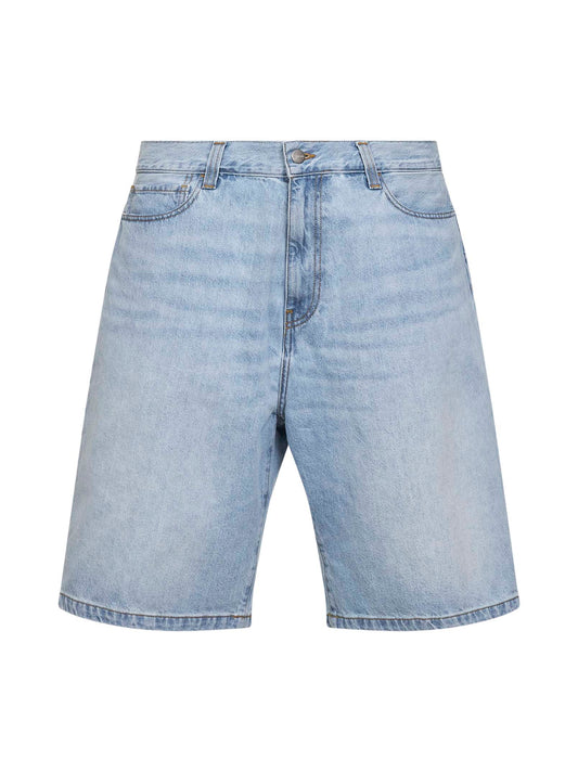 Blue heavyweight cotton denim Landon Bermuda shorts
