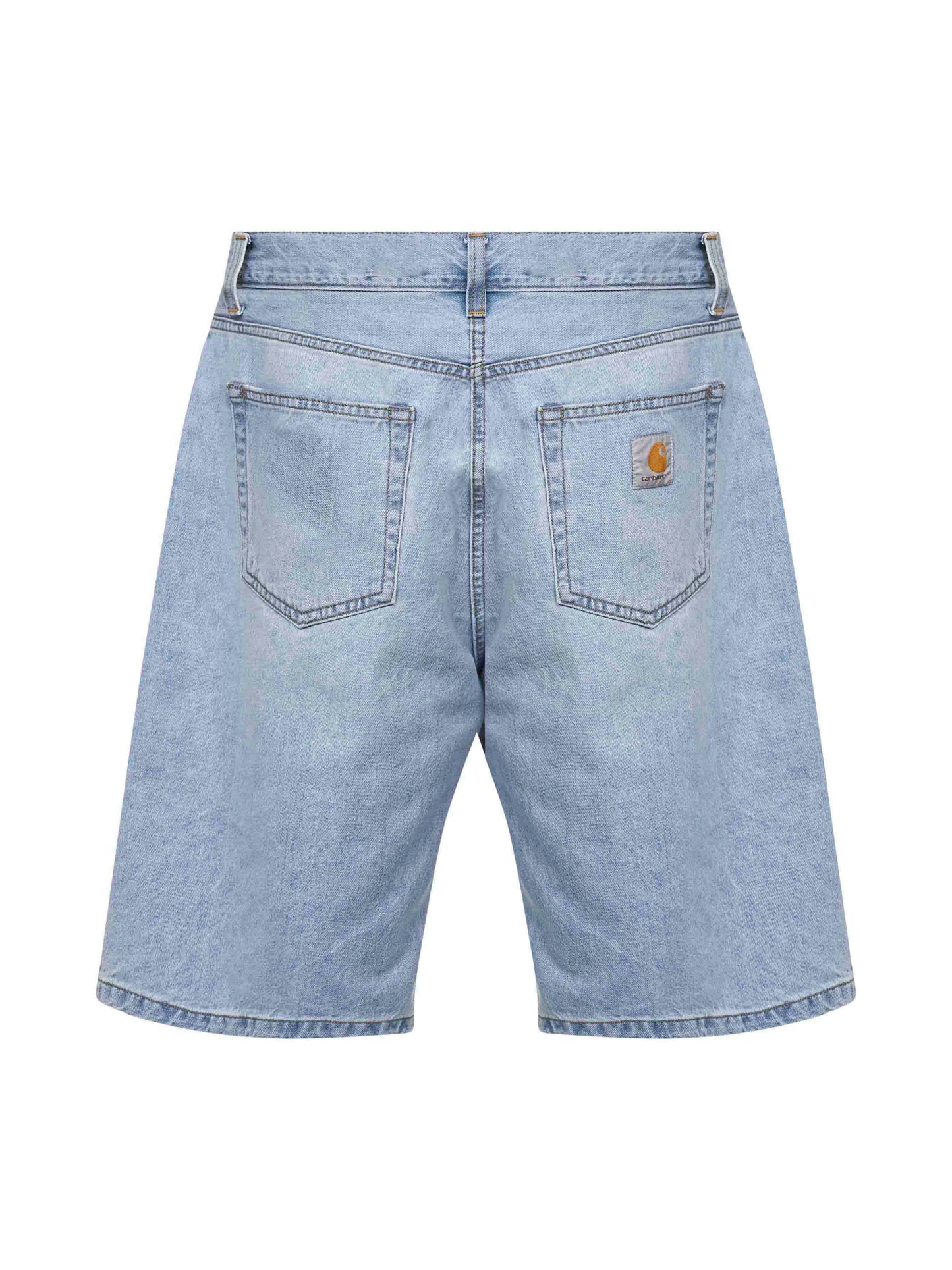 Blue heavyweight cotton denim Landon Bermuda shorts