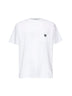 White cotton S/S Pocket Heart T-shirt