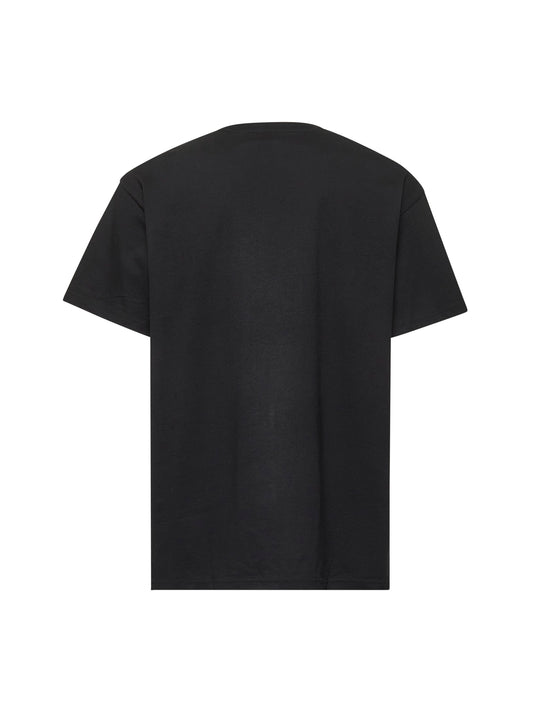 Black cotton S/S Pocket Heart T-shirt