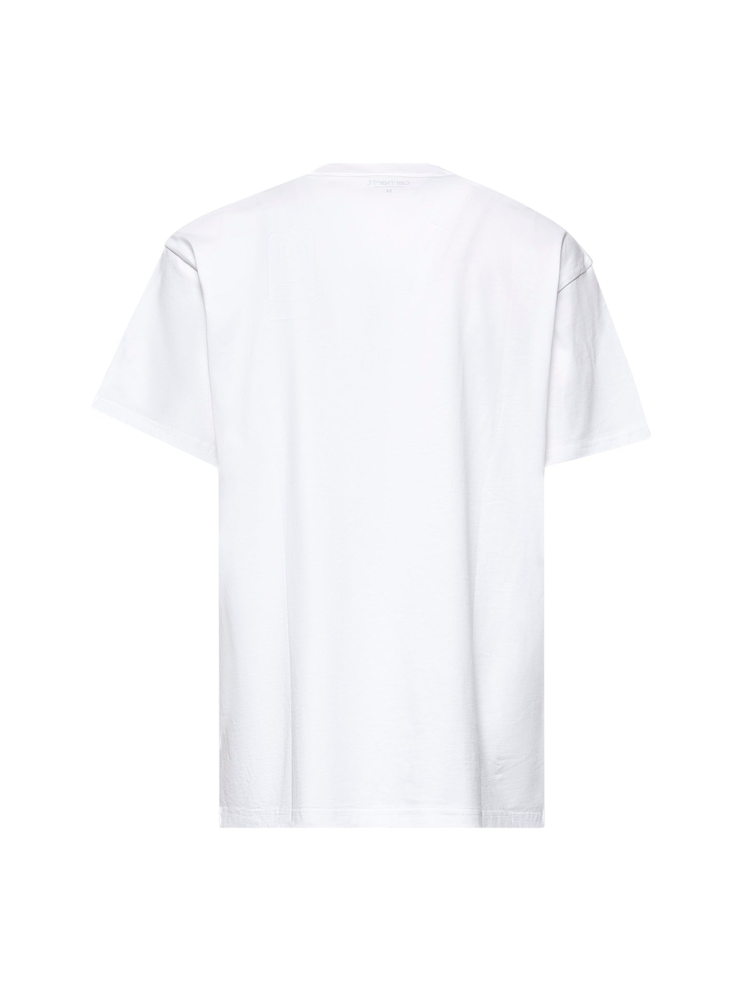 White cotton S/S Pocket Heart T-shirt