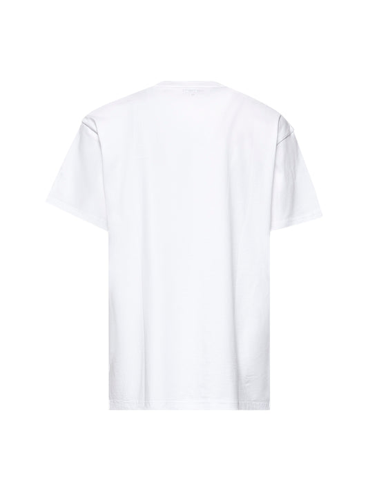 White cotton S/S Pocket Heart T-shirt