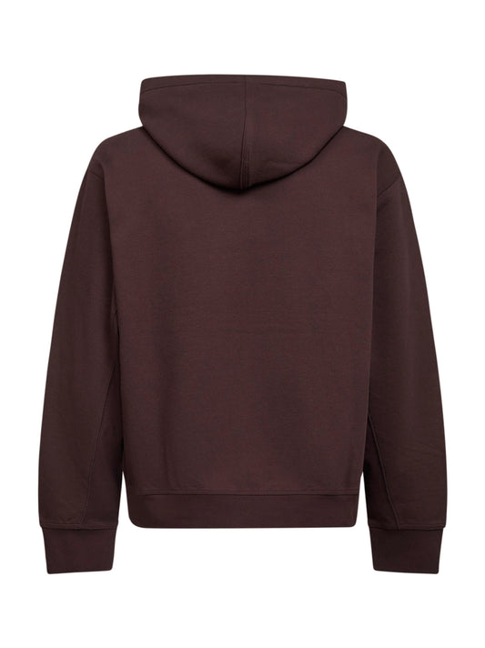 Felpa con zip e cappuccio Hooded American Script Jacket marrone