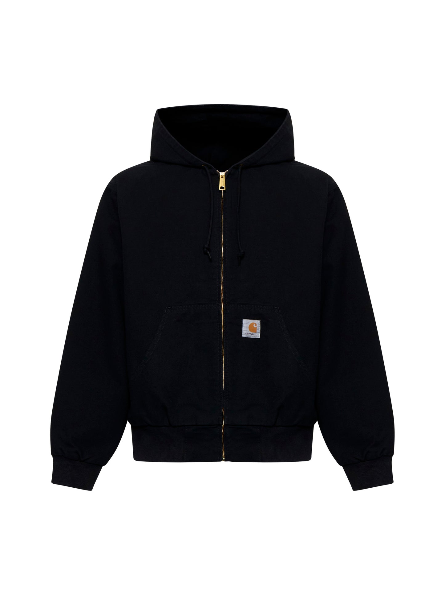 Black hooded jacket