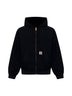 Black hooded jacket
