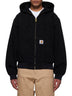 Black hooded jacket