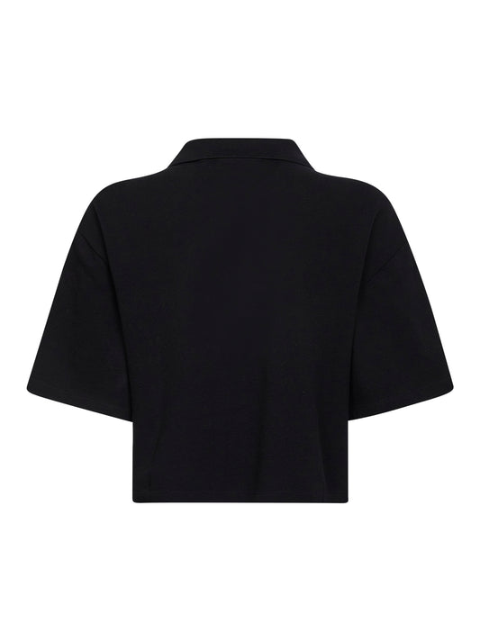 Polo crop W' S/S Carhartt Script nera