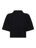 Black W' S/S Carhartt Script cropped polo shirt