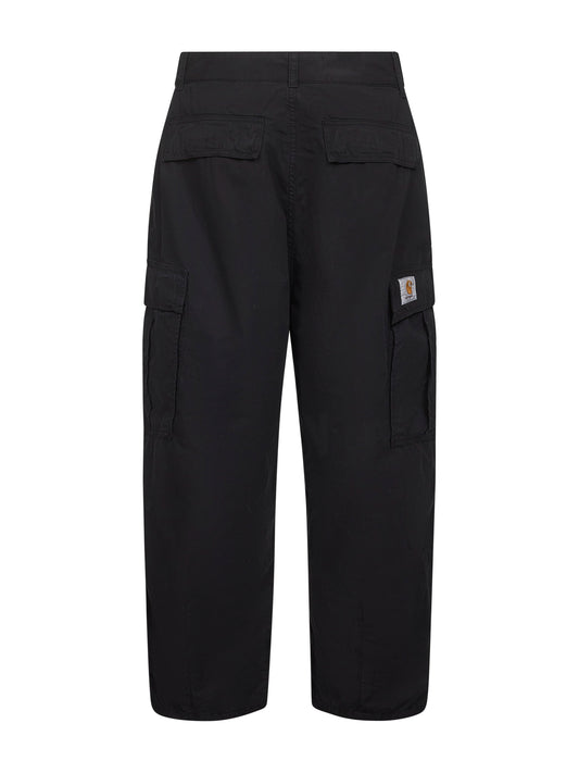 Pantaloni Cole Cargo in popeline nero
