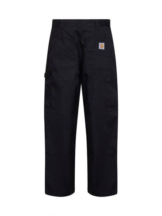Black Postal Single Knee Pants