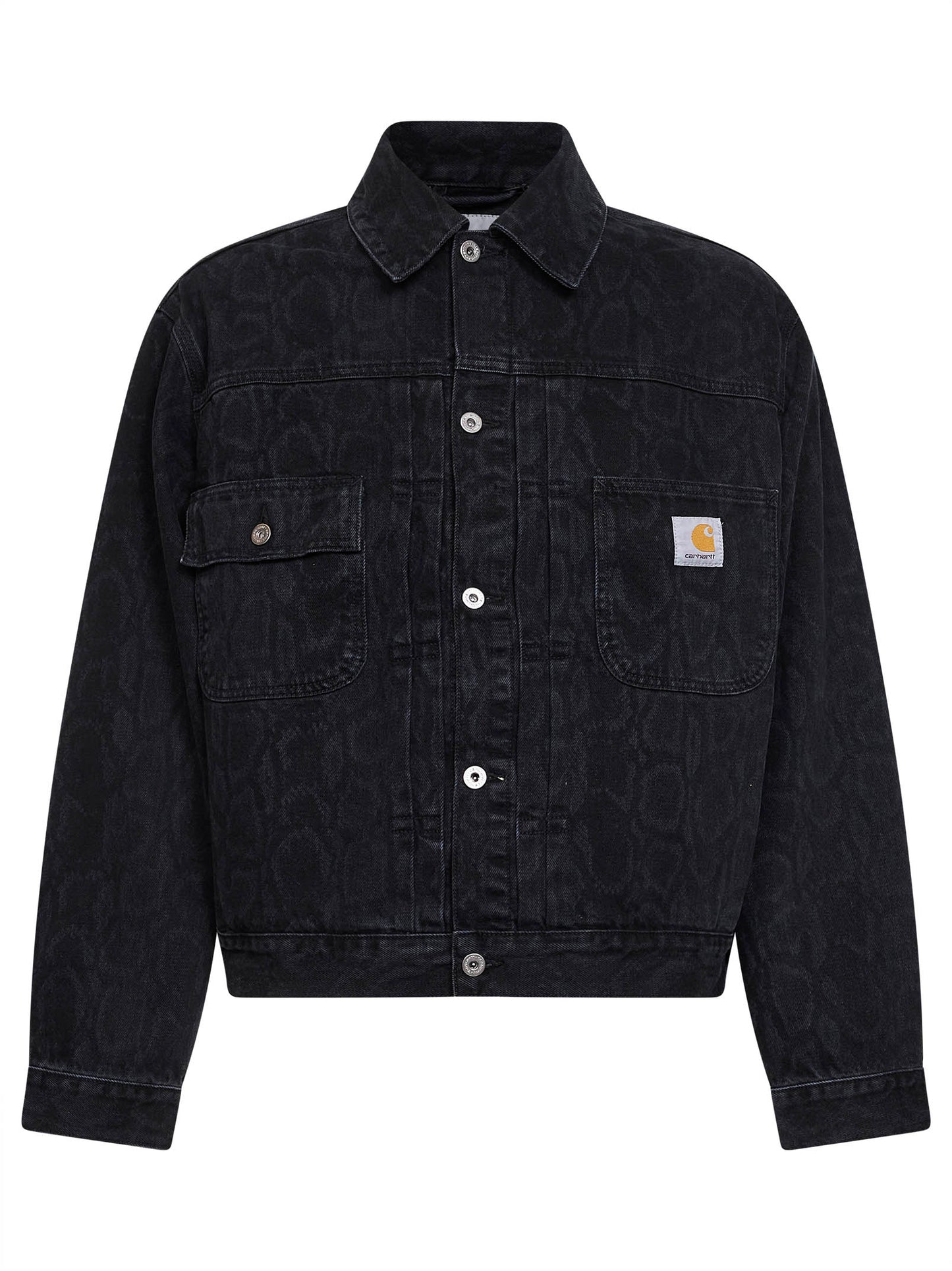 Giacca Belmar Jacket in denim stampato nero