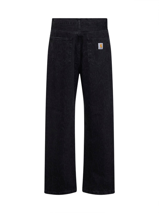 Jeans Landon in denim stampato nero
