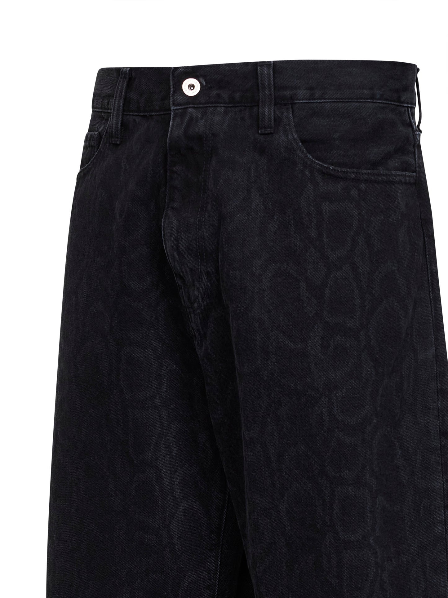 Jeans Landon in denim stampato nero