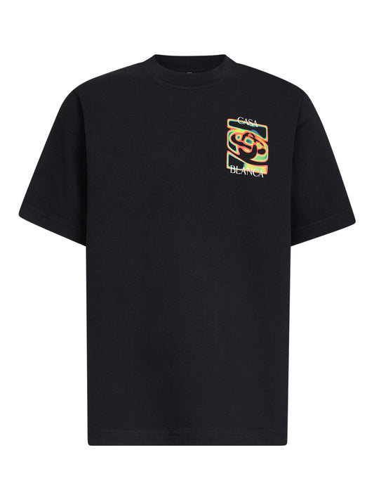Black Heat Map Logo T-shirt