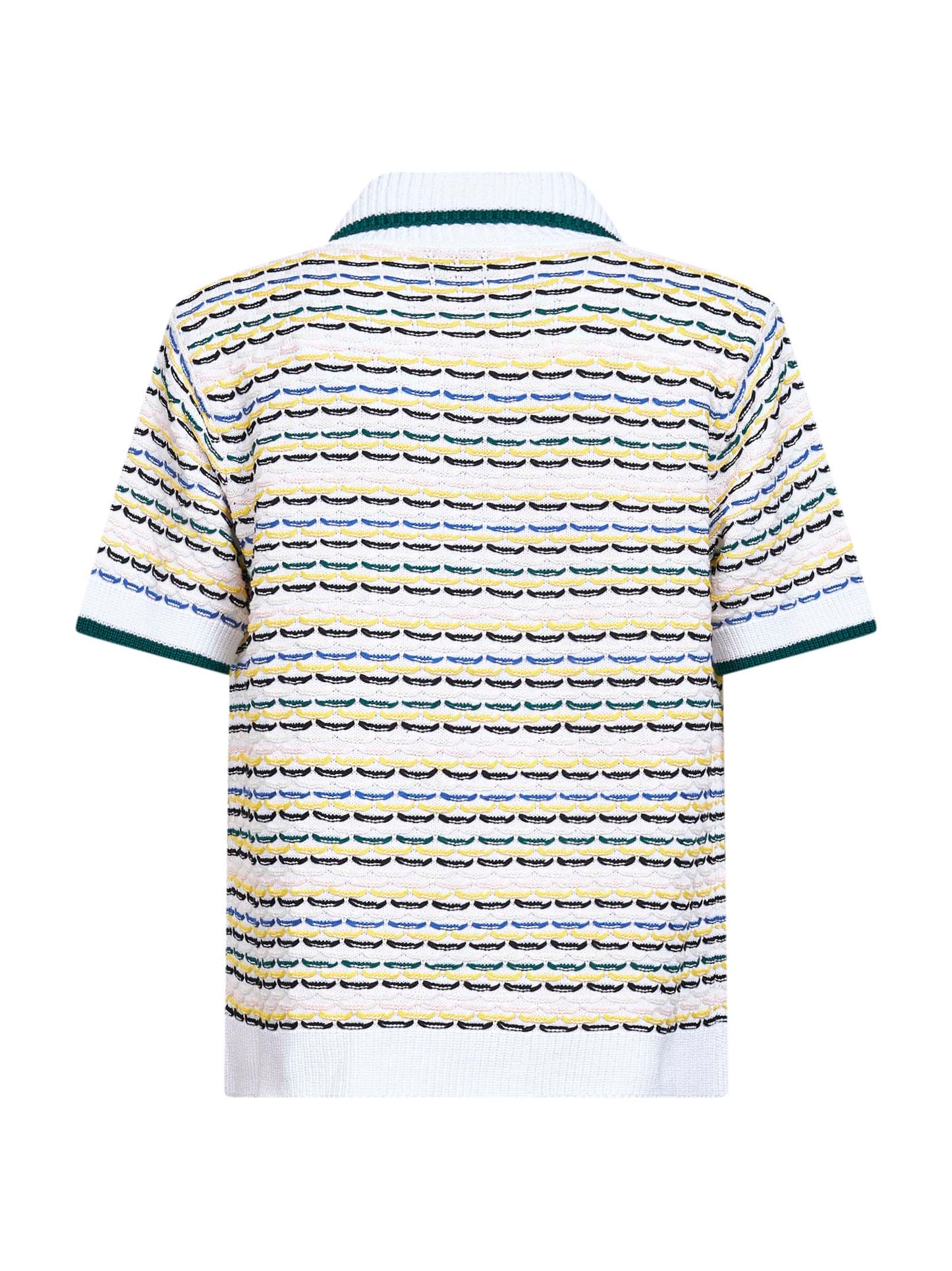 White crochet cotton Tuck Stitch shirt