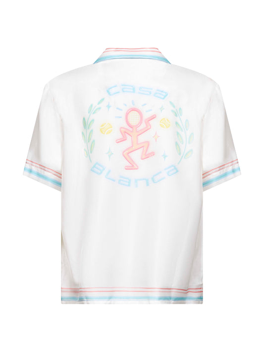 Camicia Dance Joy in twill di seta bianco