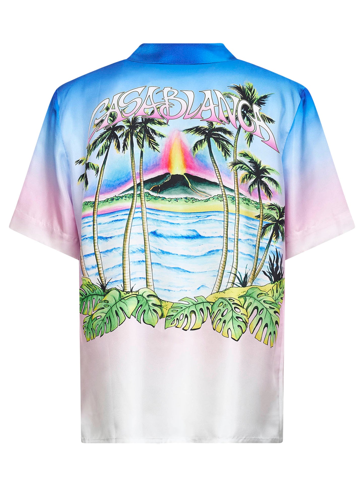 Printed silk twill Volcano Gradient shirt