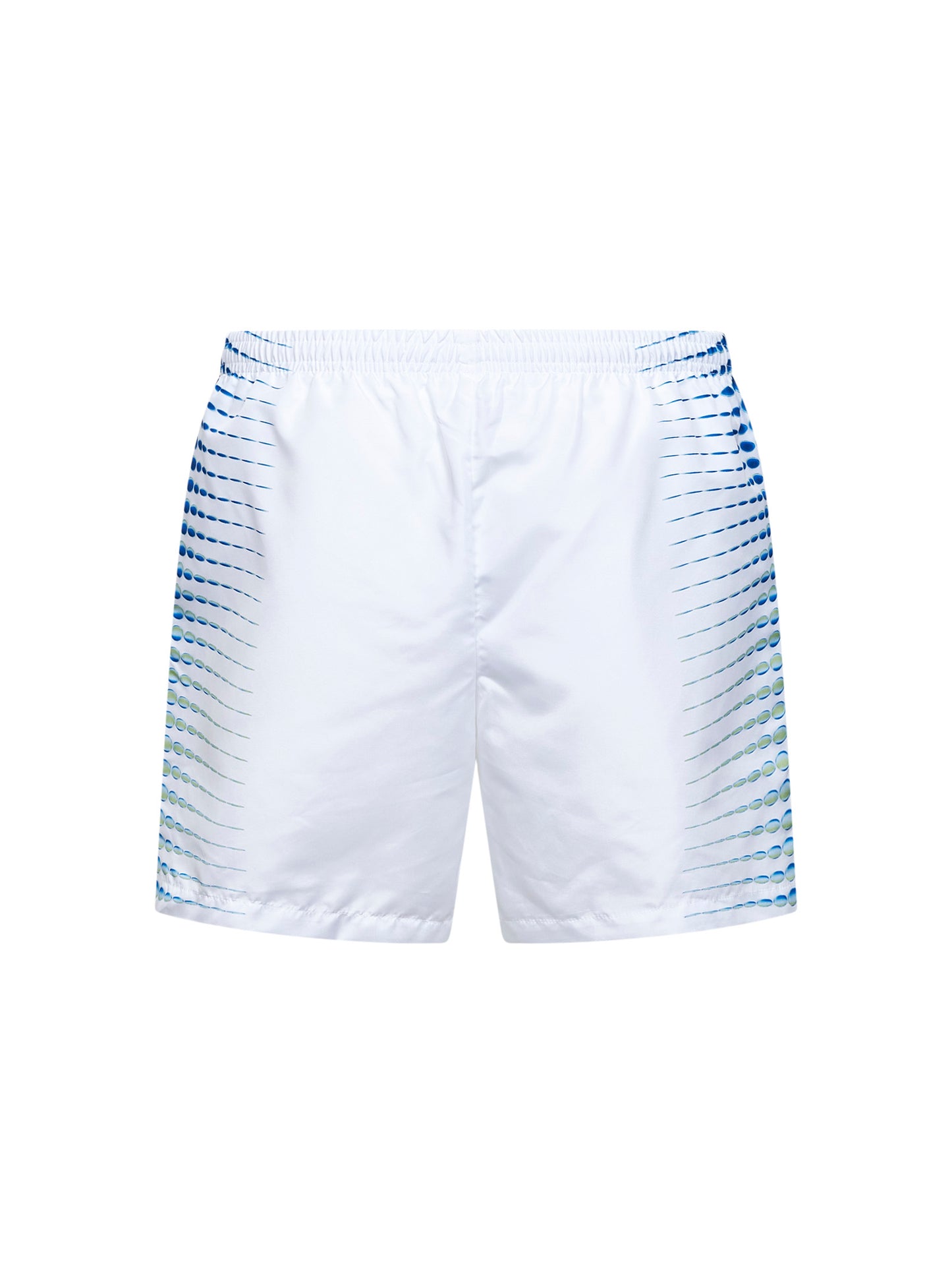 Shorts da mare stampati in tessuto tecnico bianco