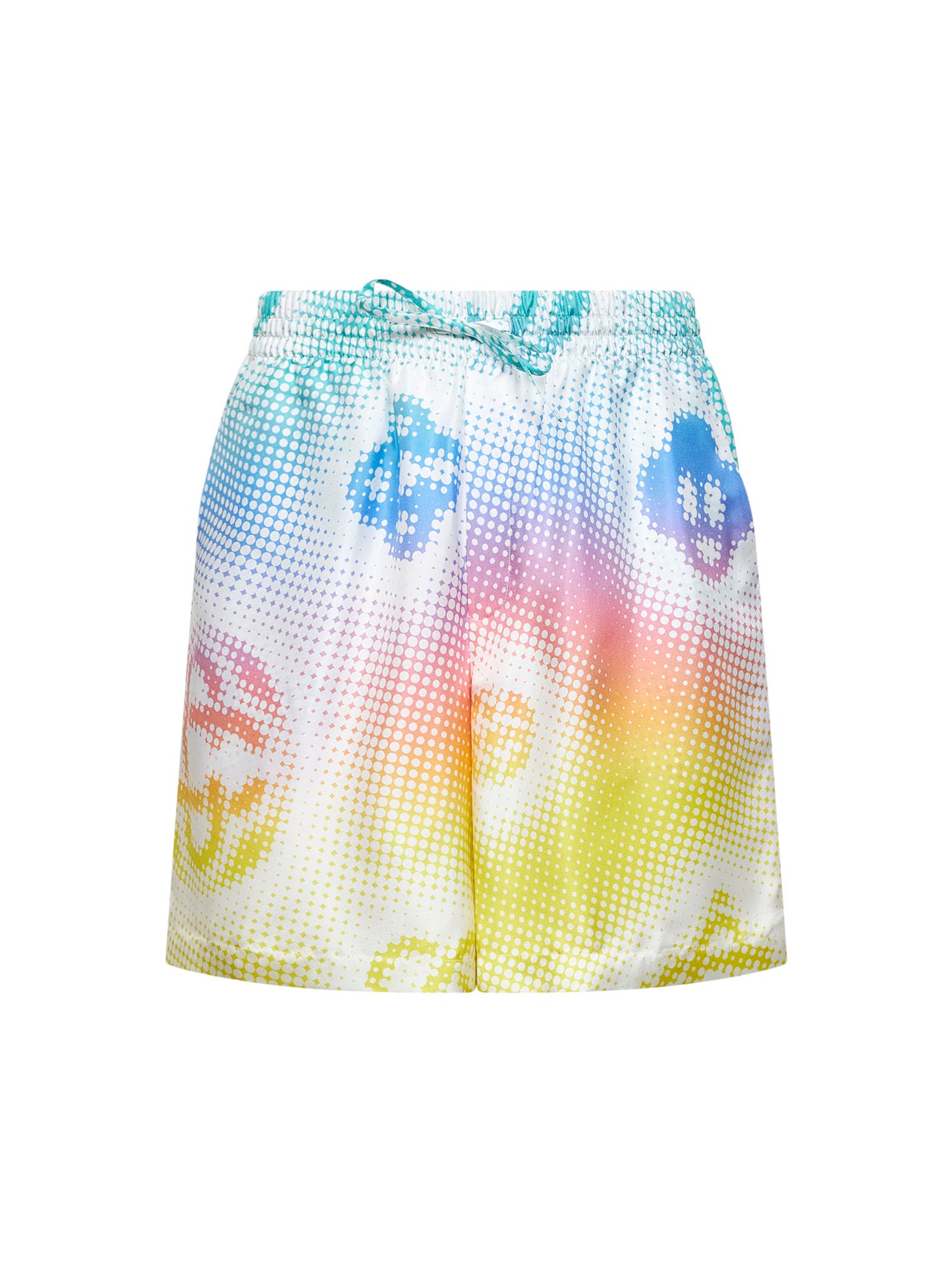 Shorts Halftone Logo in raso di seta multicolore