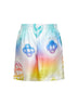 Shorts Halftone Logo in raso di seta multicolore