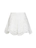 White embroidered cotton blend Sail mini skirt