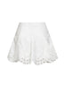 White embroidered cotton blend Sail mini skirt