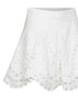 White embroidered cotton blend Sail mini skirt