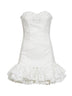 Miniabito bustier Salty in misto cotone ricamato bianco