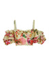 Top crop Bloom in cotone stampa floreale giallo