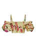 Top crop Bloom in cotone stampa floreale giallo