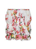 White floral-print cotton Azurea off-the-shoulder mini dress