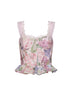 Top bustier Floret in cotone stampa floreale rosa