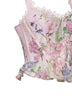 Top bustier Floret in cotone stampa floreale rosa