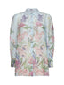 Blusa Aster in misto cotone stampato azzurro