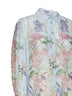 Blusa Aster in misto cotone stampato azzurro