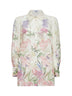 Blusa Aster in misto cotone stampato crema