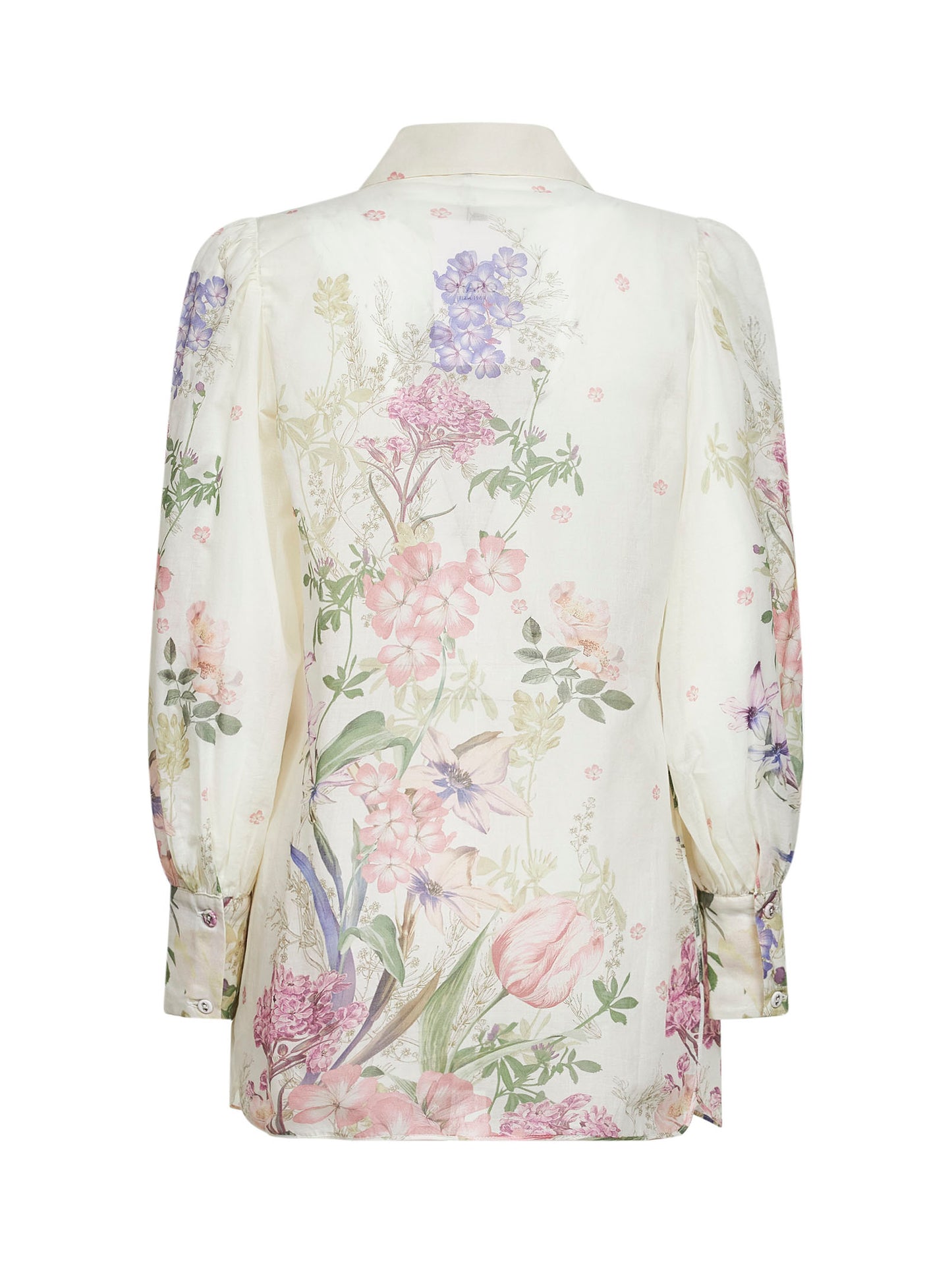 Blusa Aster in misto cotone stampato crema