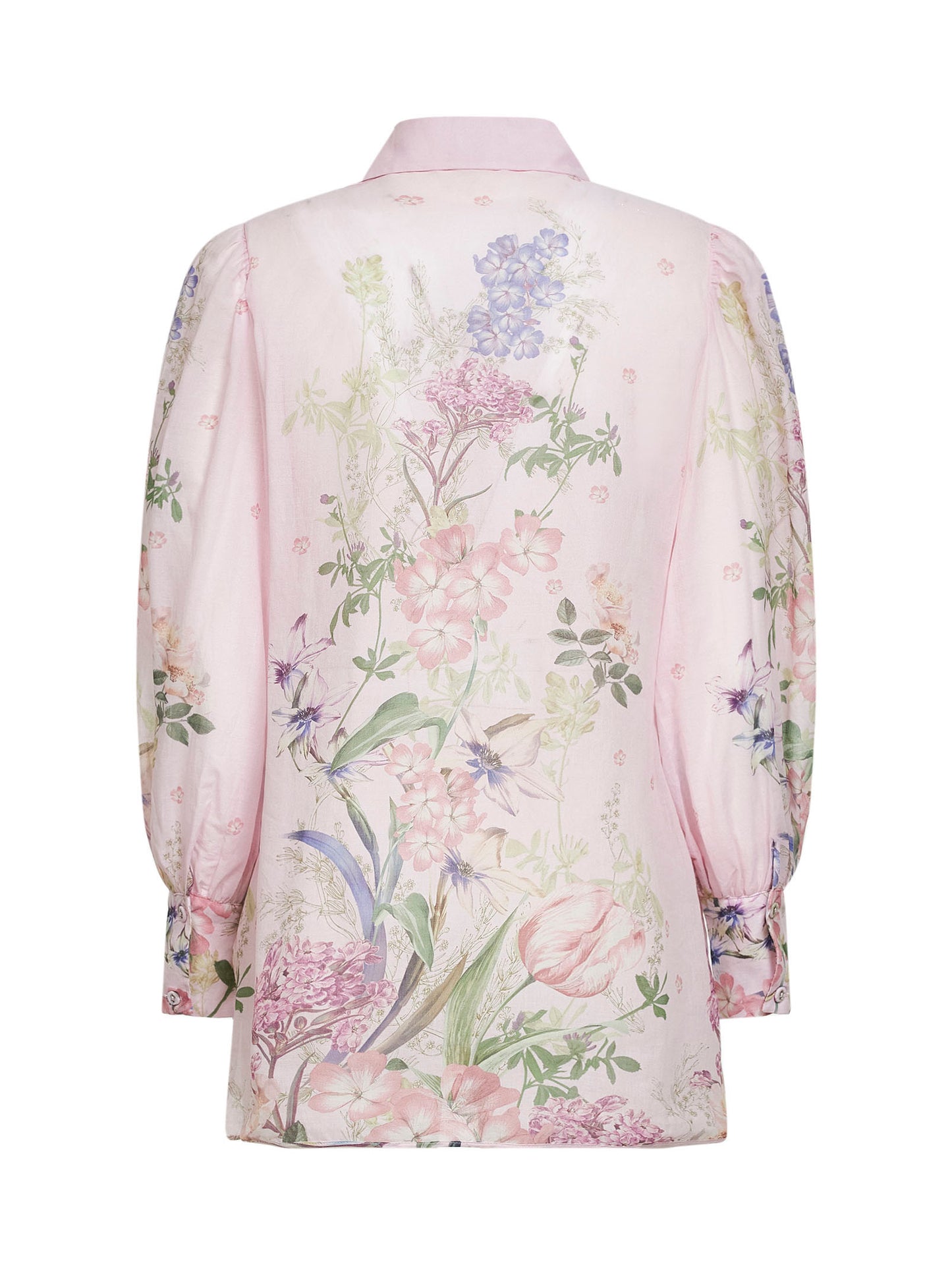 Pink printed cotton blend Aster blouse