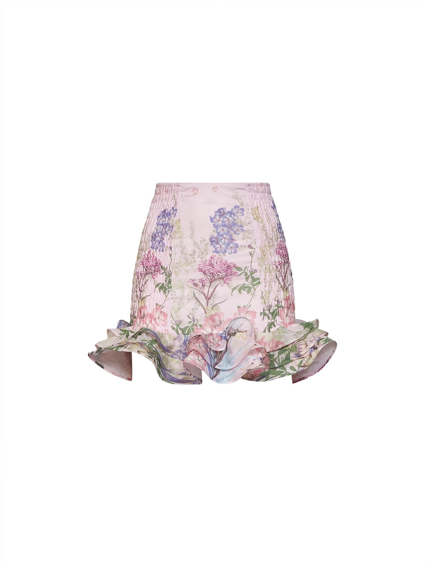 Pink floral-print cotton Turna mini skirt