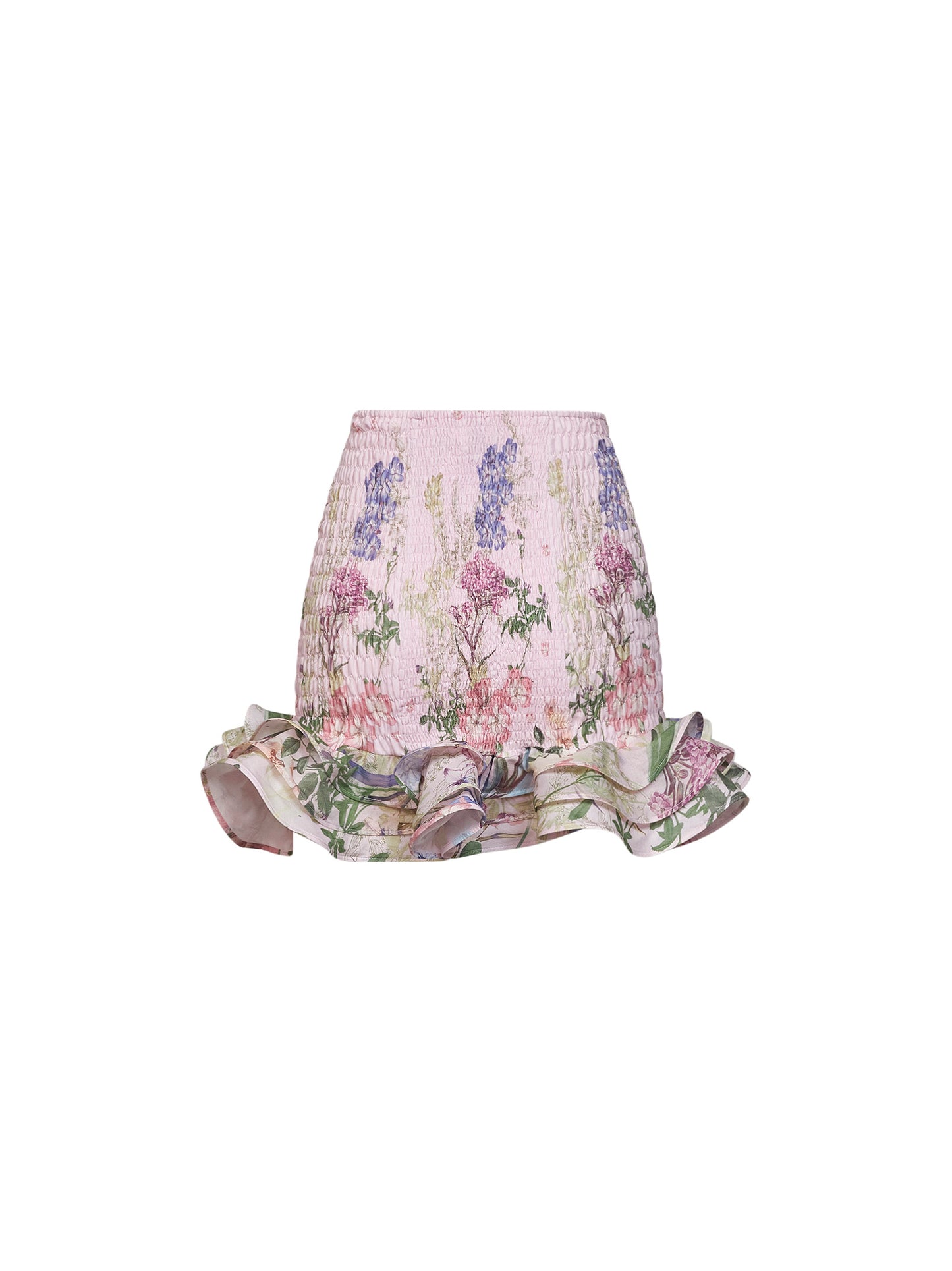 Pink floral-print cotton Turna mini skirt