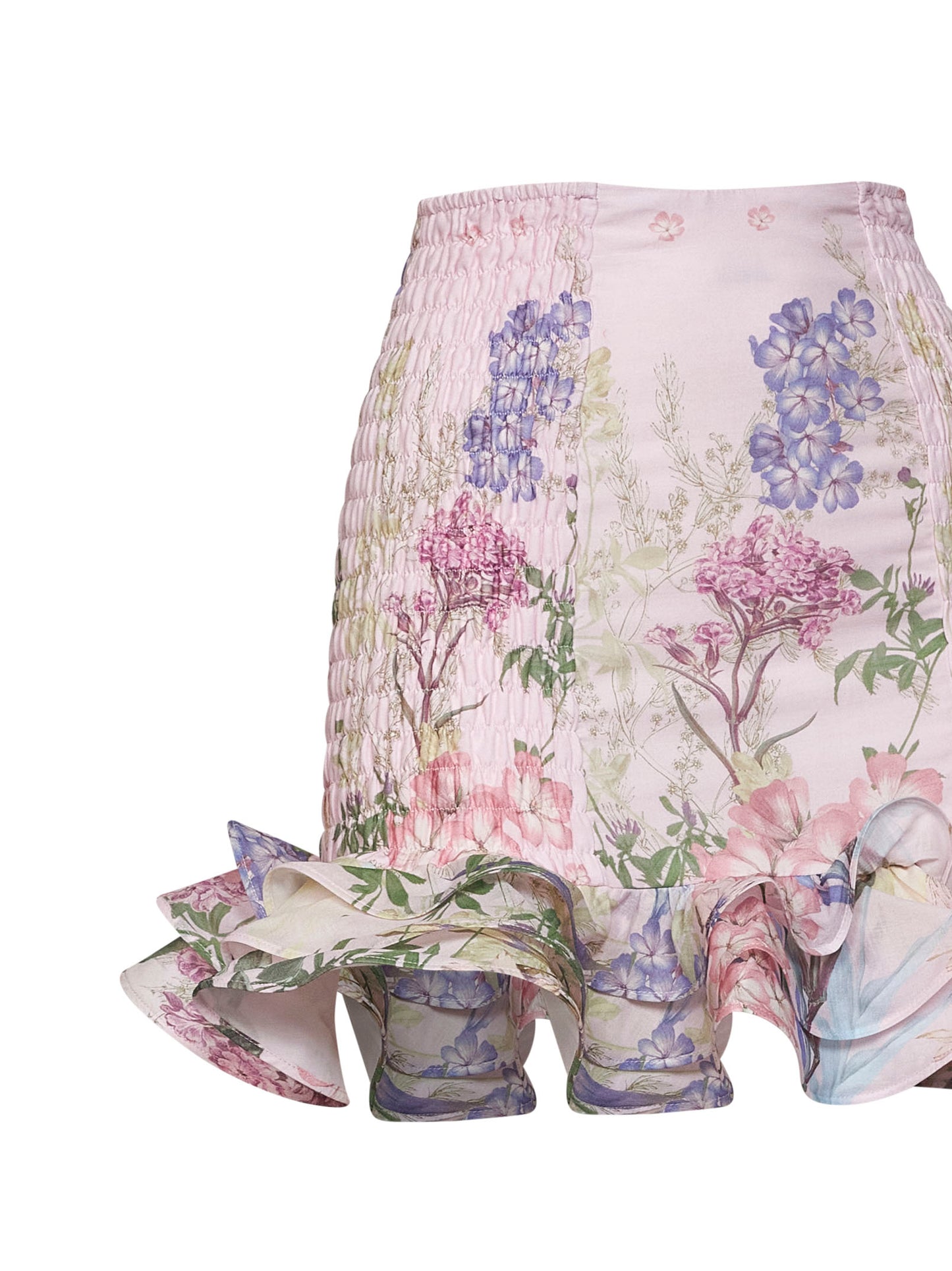 Pink floral-print cotton Turna mini skirt