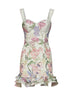 Miniabito bustier Sunil in misto cotone stampato crema