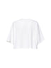 White jersey cropped logo T-shirt