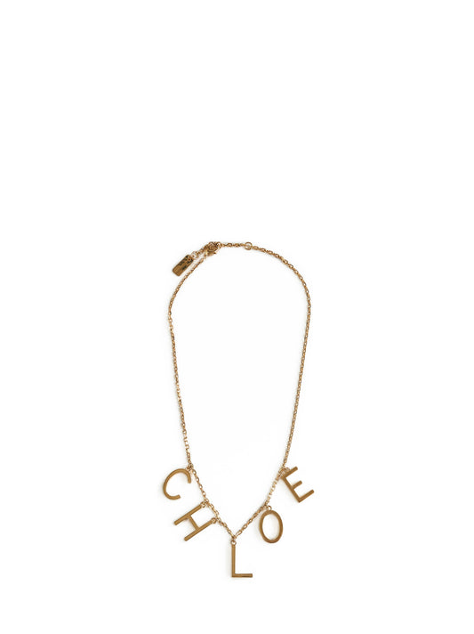 Gold Chloé Letters necklace