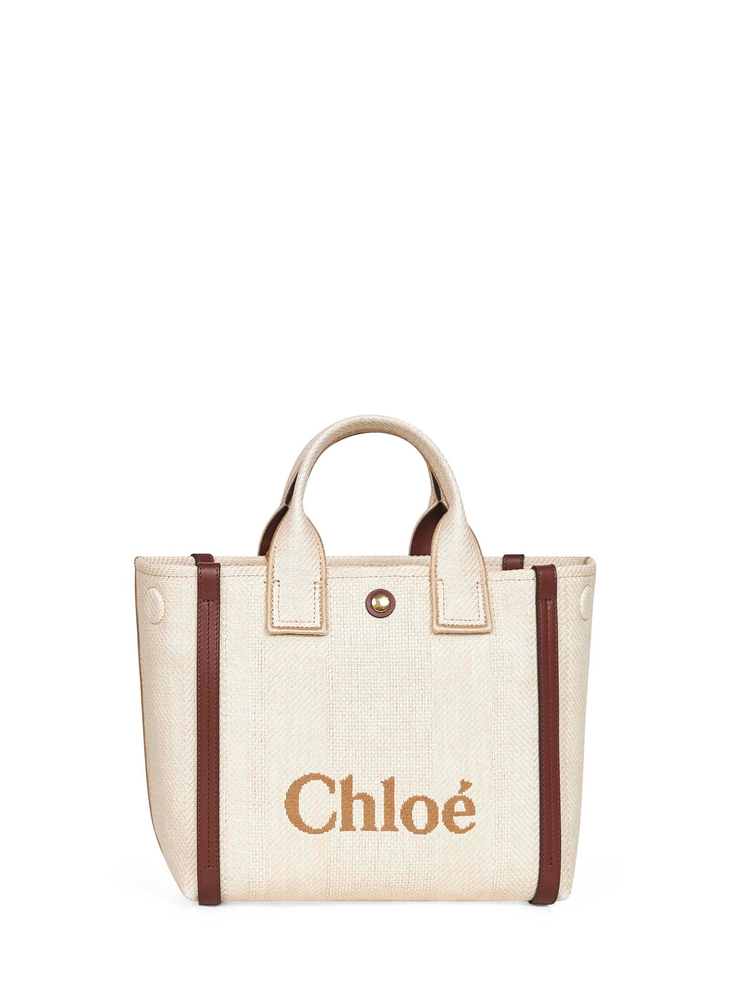 Tote bag Chloé Carry piccola beige