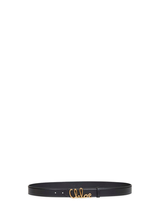 Black Chloé Iconic leather belt