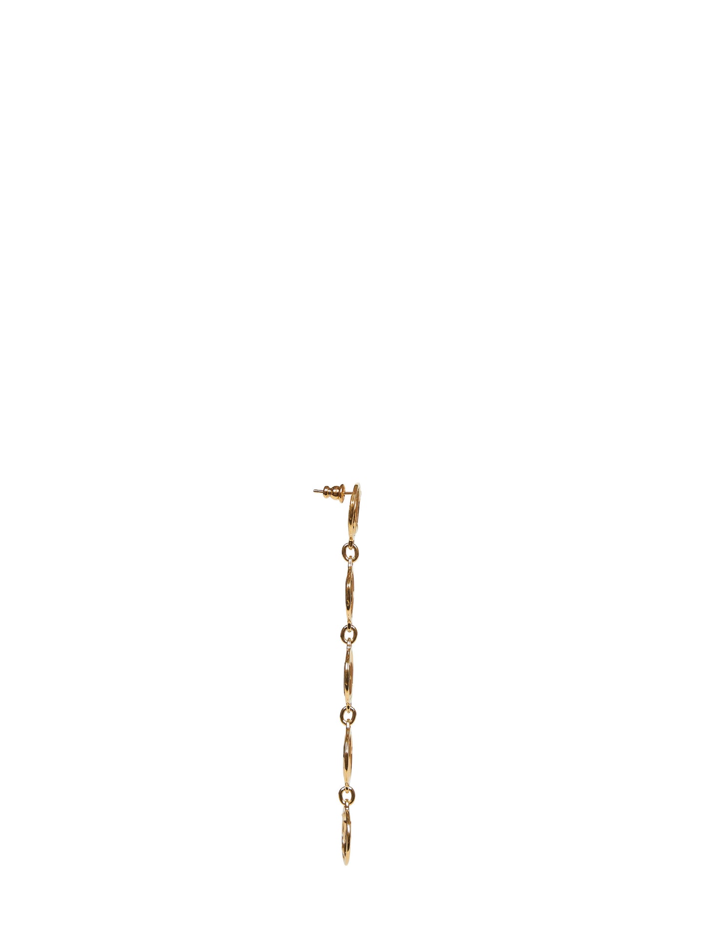 Gold brass Chloé Script drop earrings