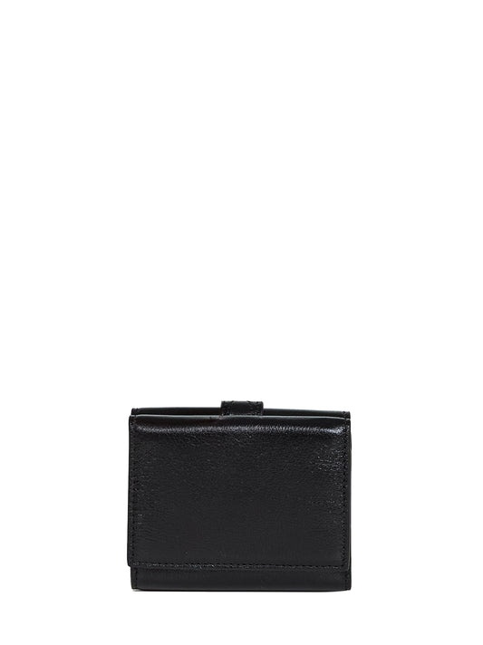 Black Paddington mini tri-fold wallet
