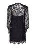 Miniabito a maniche lunghe in pizzo nero